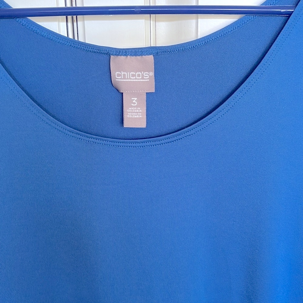 Cobalt Blue Tank Top by Chico’s.  Size 3. - Picture 4 of 7